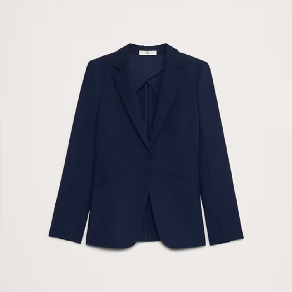 NWT! Banana Republic Hyper Navy Blue Slim Refined Blazer (#713521) 🐳 - Picture 4 of 6